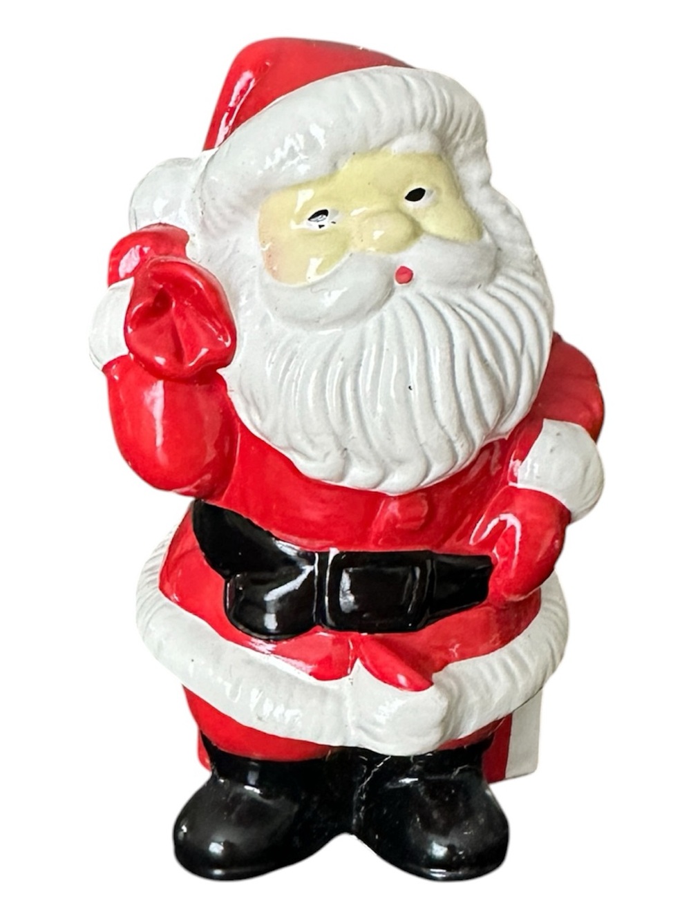 Holiday Santa Figurine - Red and White Christmas Décor